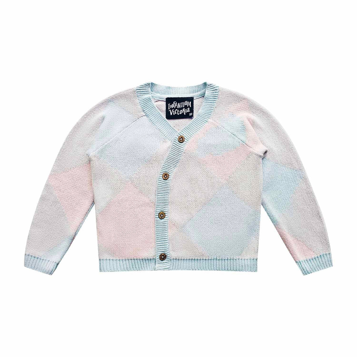 Infantium Victoria Baby-Strickjacke in Babyblau und Pink