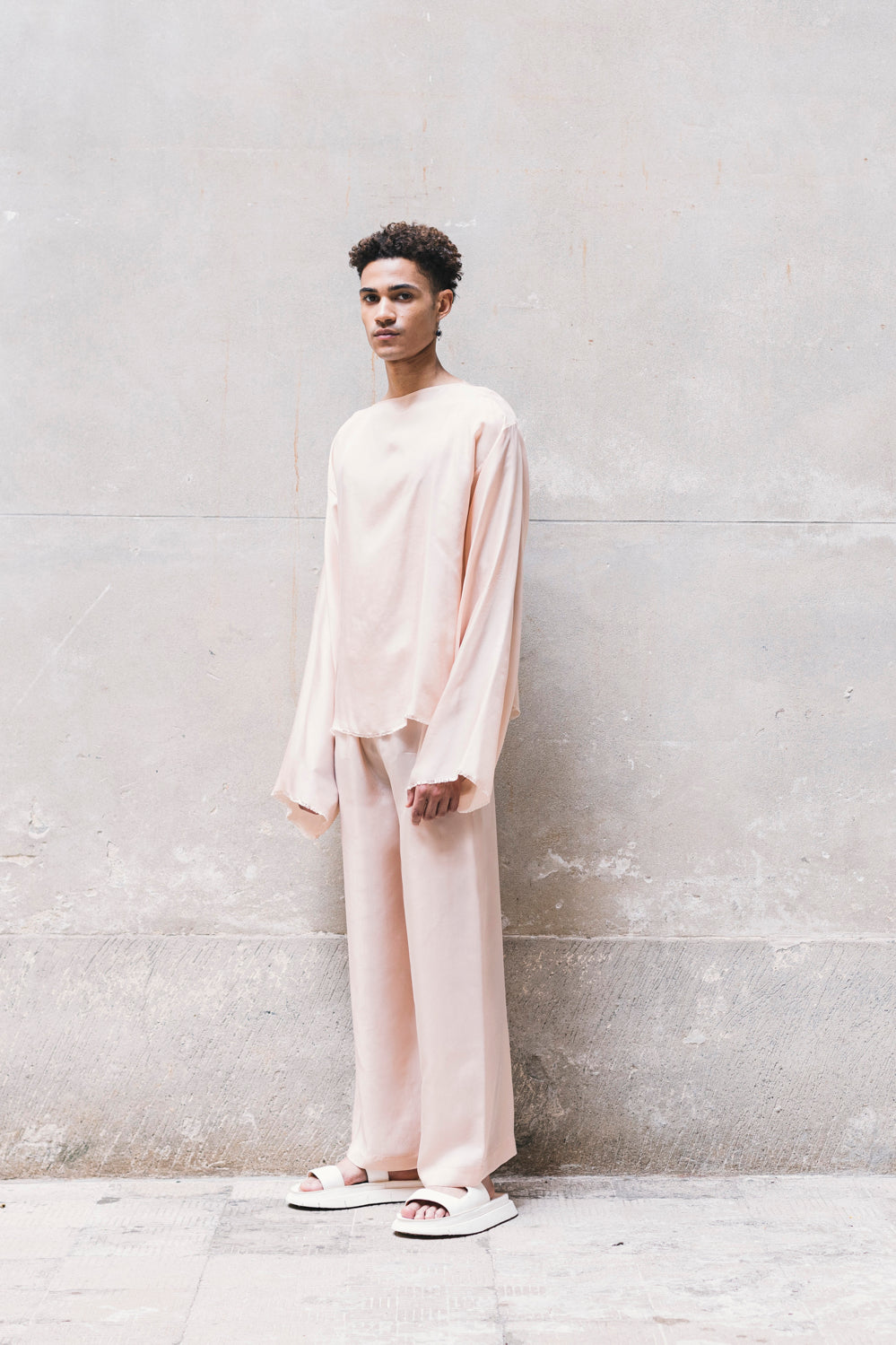 Weite Sommerhose 100% Bemberg | Cyclamen & Puderrosa | Zero-Waste | ZEROBARRACENTO