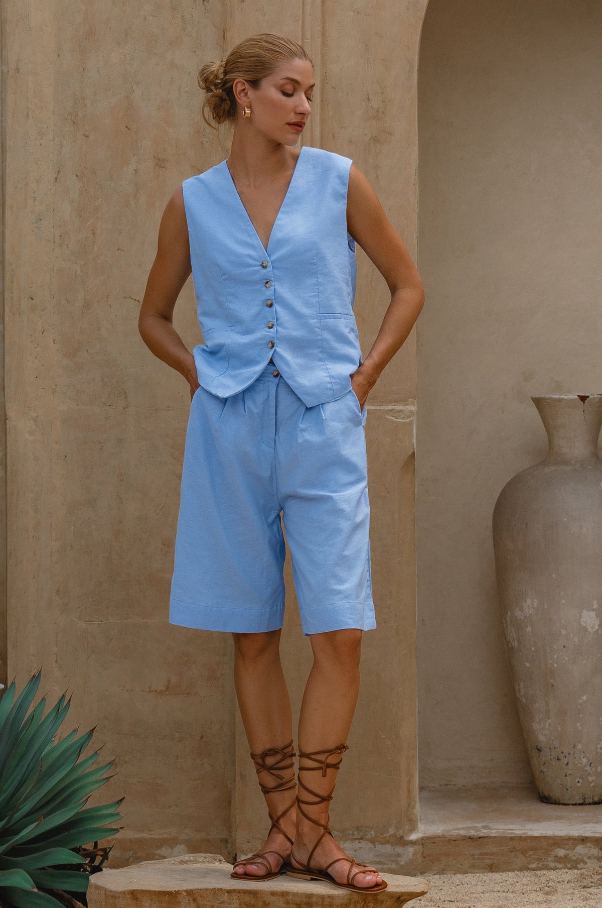 Faro Bermuda Leinenshorts