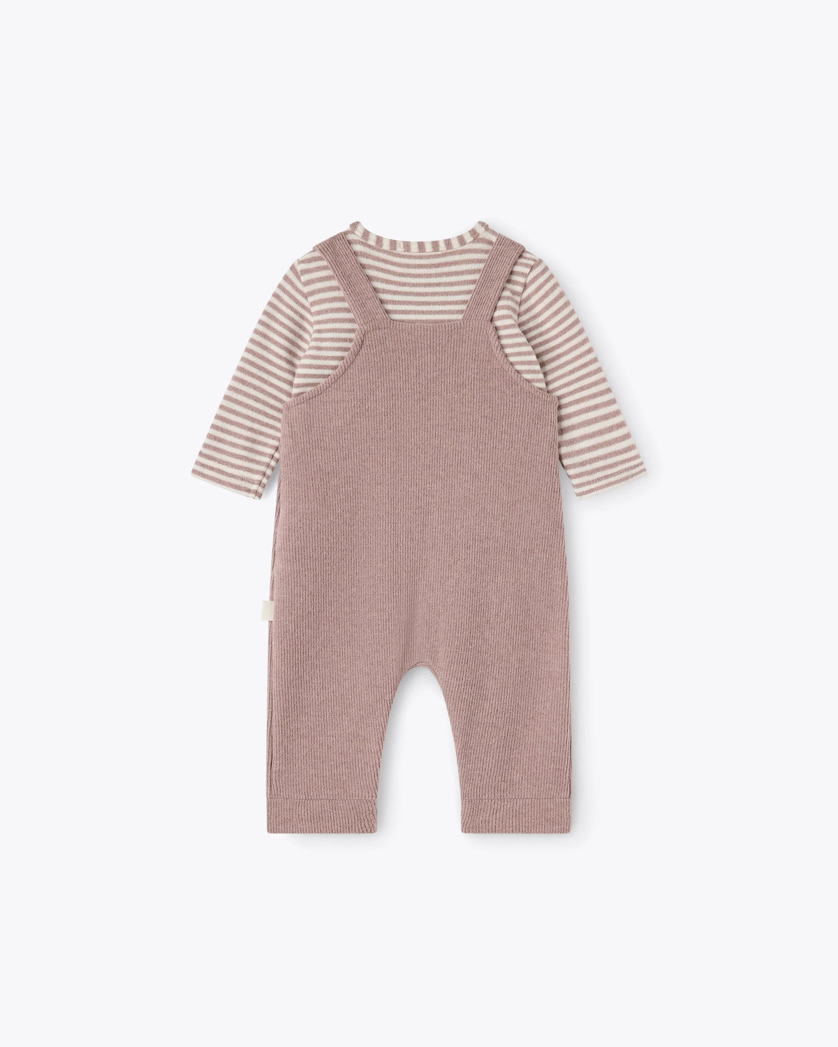 Baby Set 2-teilig Beige | NANAN – Gestreiftes T-Shirt & Latzhose | Unisex