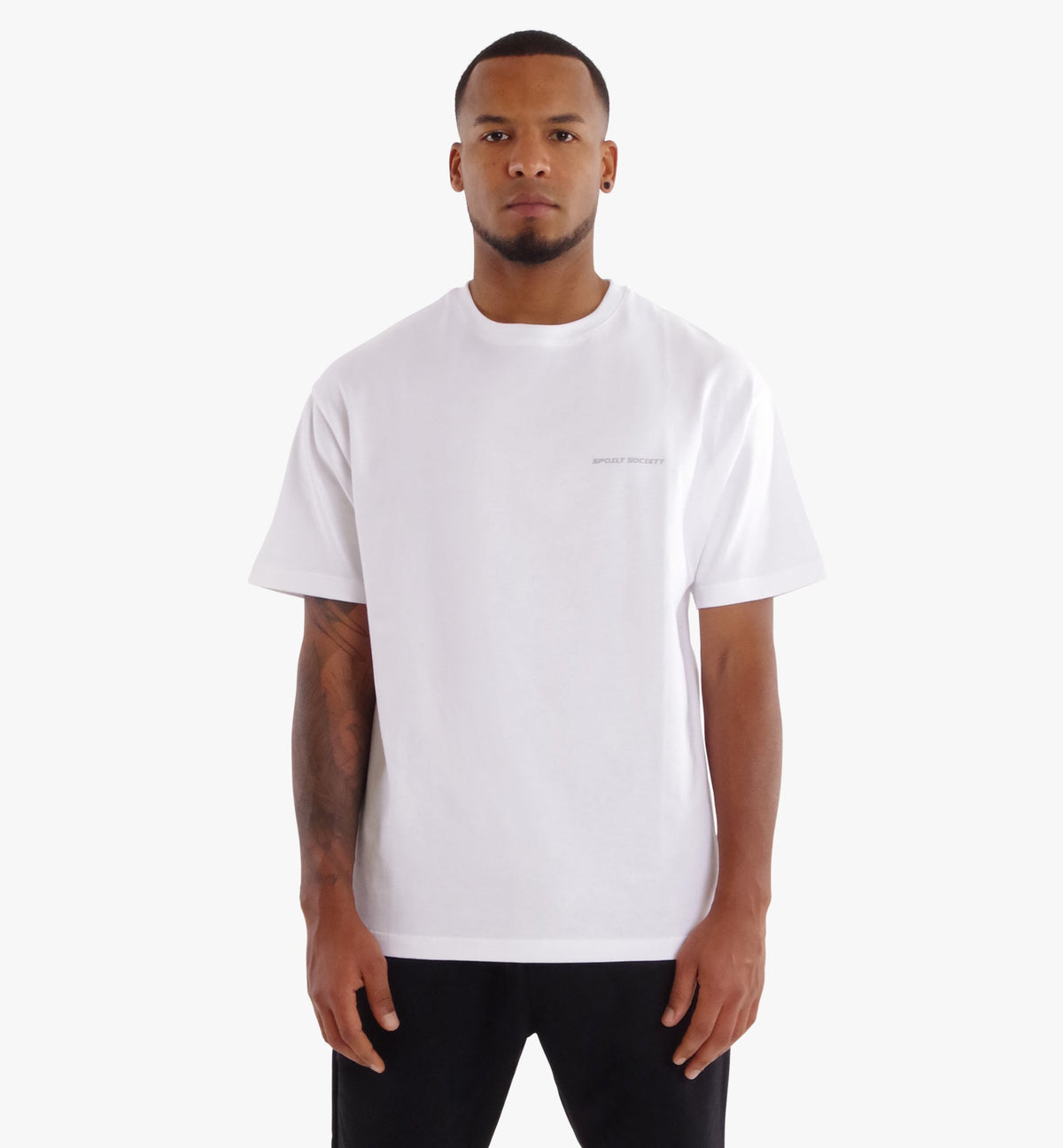 Spoilt Society Basic T-Shirt in Weiß mit Logo