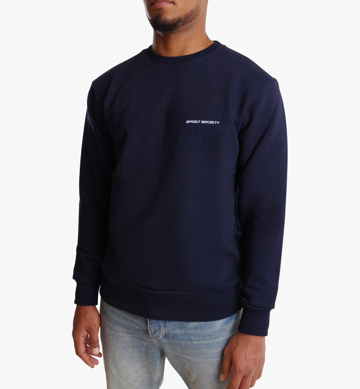 Spoilt Society Crewneck Basic Sweatshirt in Dunkelblau