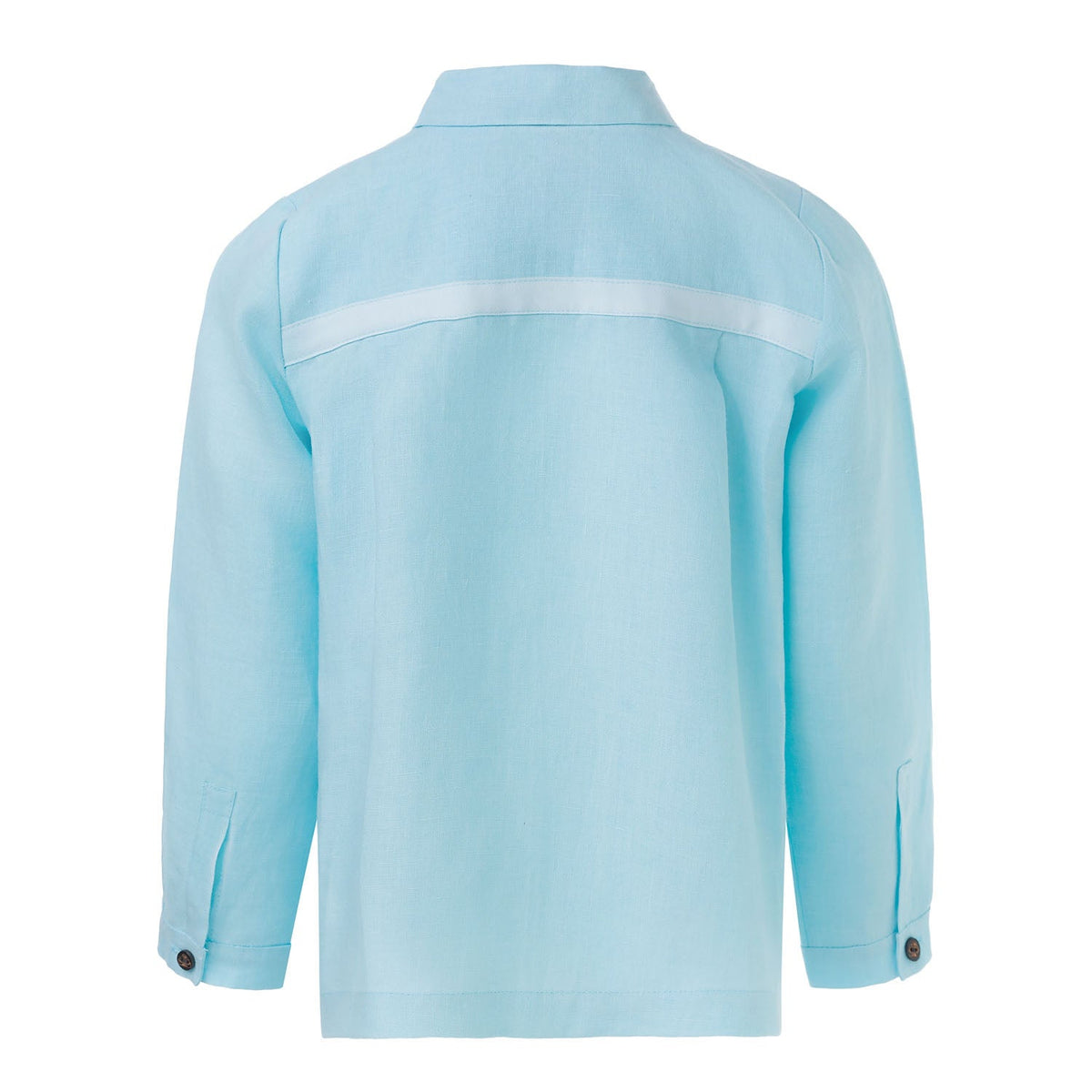 Kinder Leinenhemd Blau – Unisex Avant-Garde Langarm | Infantium Victoria