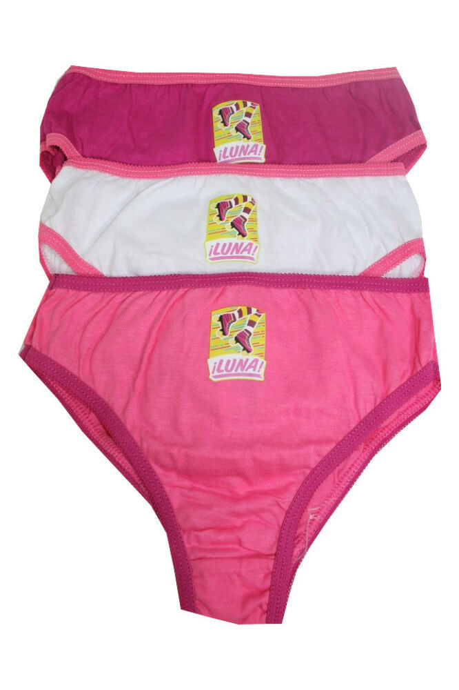Soy Luna Mädchen-Unterhöschen – 3er-Pack, Baumwolle, Gr. 98–104