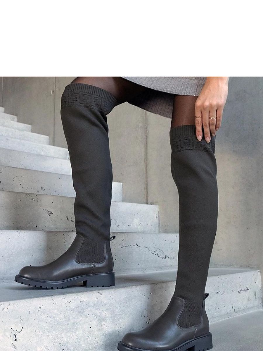 Hohe Stiefel Damen Juanra Solea 206441 – Grün, Schlupfstiefel