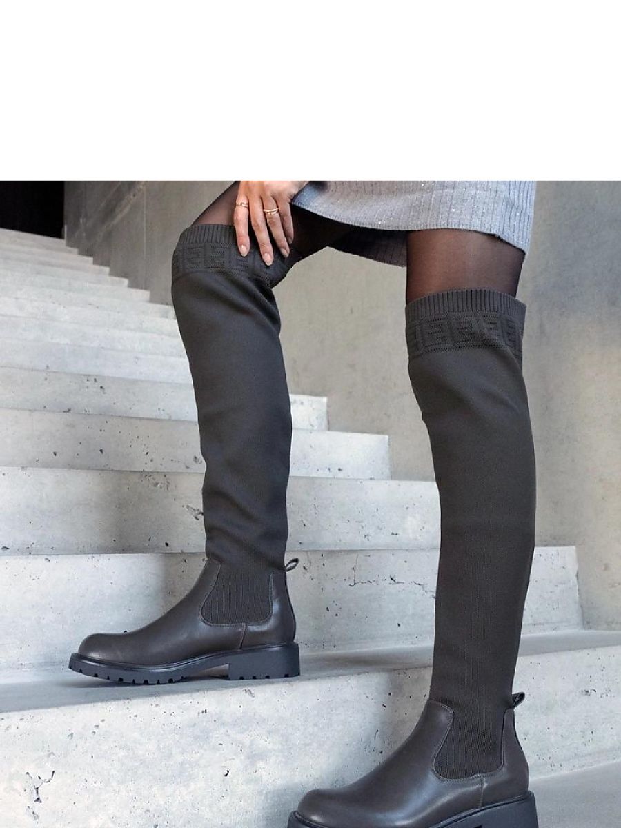 Hohe Stiefel Damen Juanra Solea 206441 – Grün, Schlupfstiefel