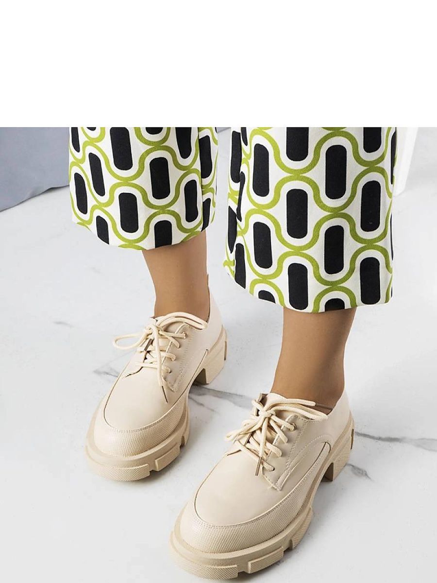 Halbschuhe Damen Solea 207091 – Beige, Öko-Leder