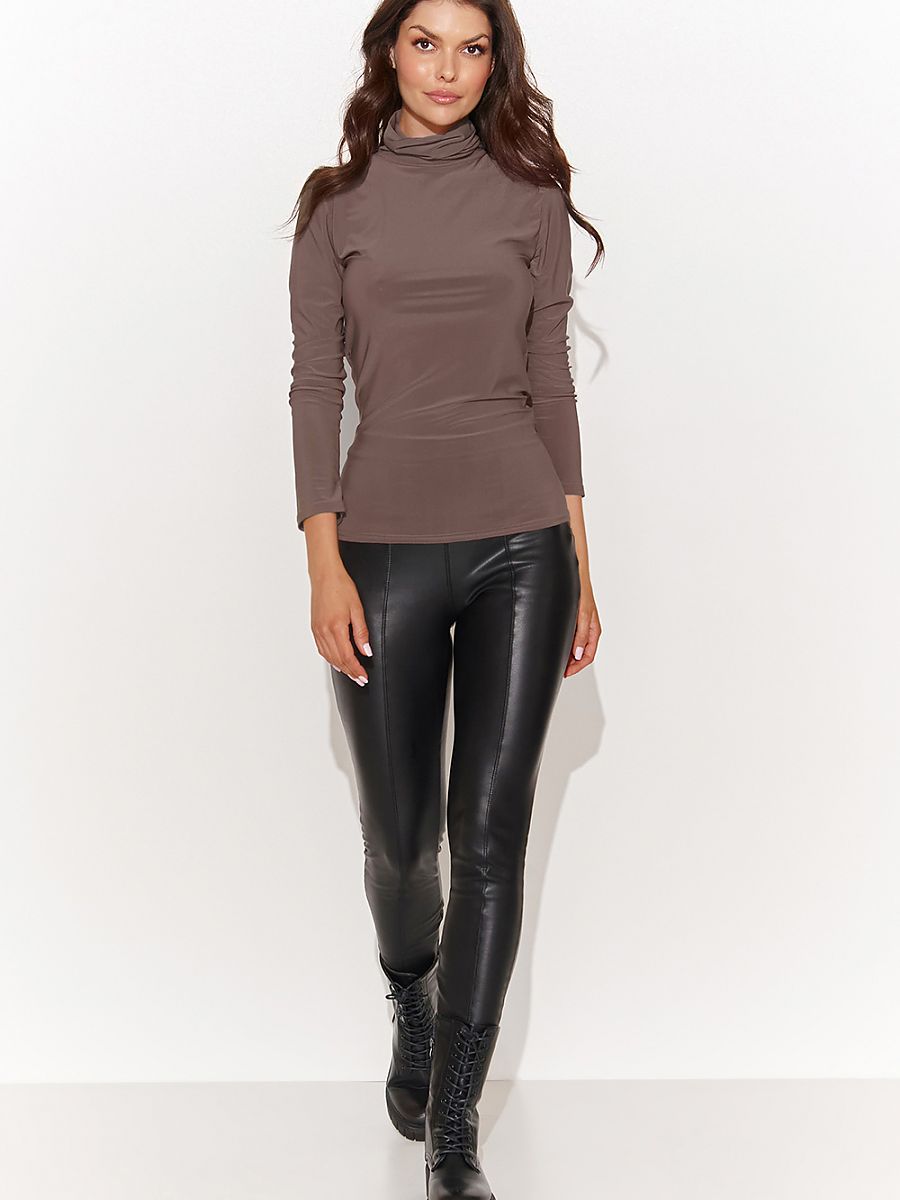 Numinou Damen-Rollkragenbluse 186770 in Braun