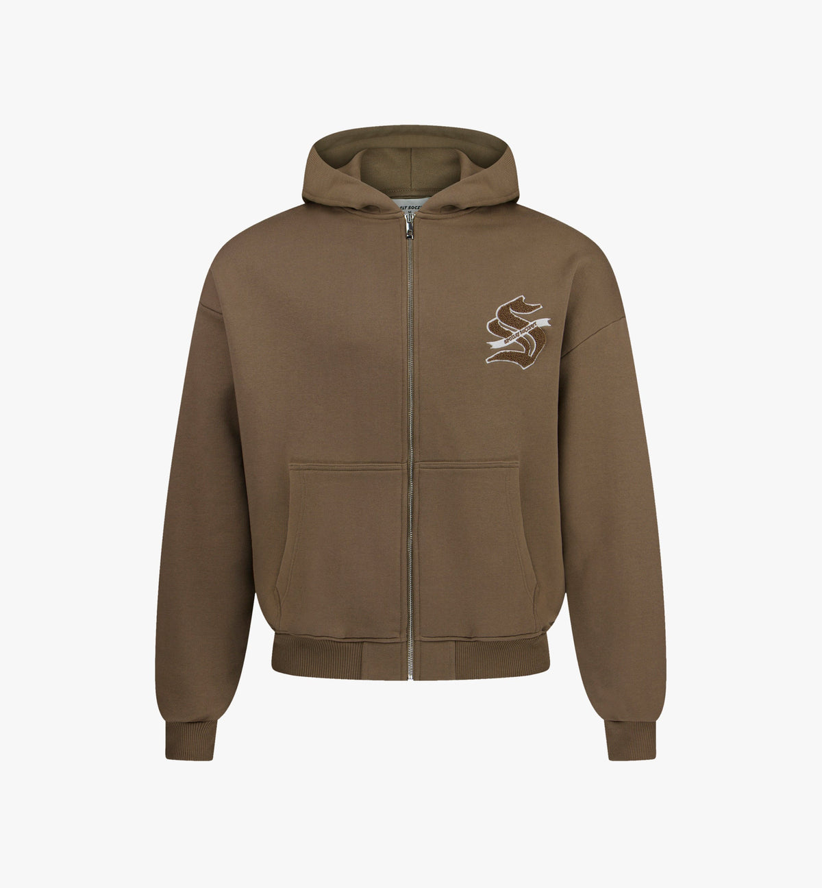 Spoilt Society Sign Zip-Hoodie aus Baumwolle mit Chenille-Stickerei