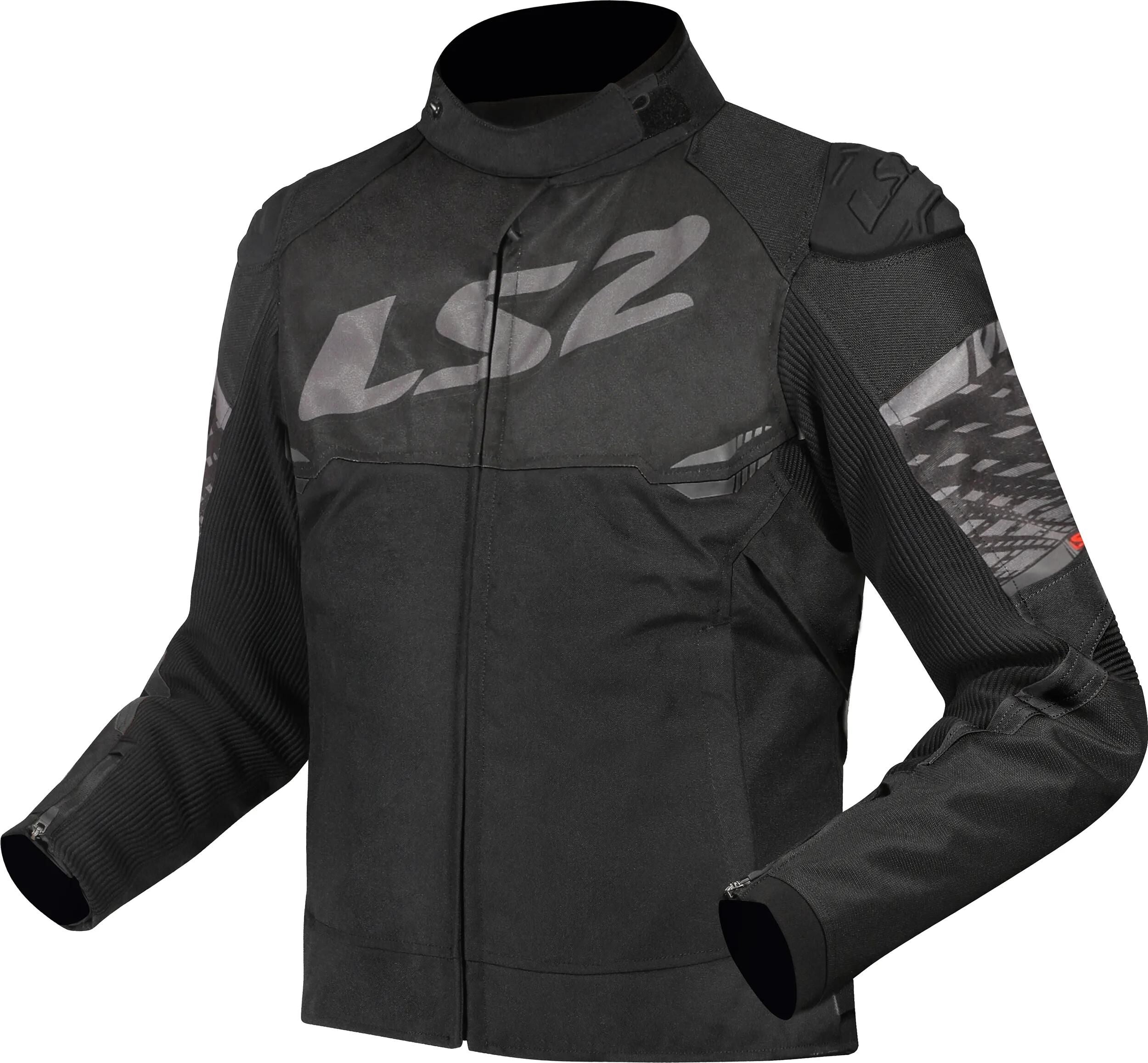 LS2 Apex Motorradjacke Damen – Schwarz/Dunkelgrau Größe XL | CE-zertifiziert