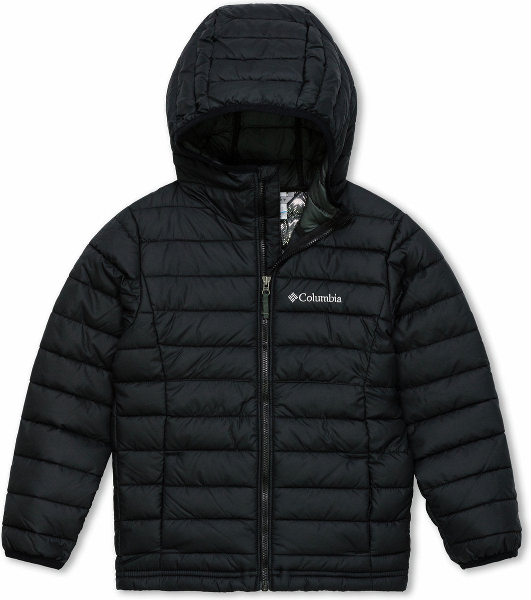 Columbia Powder Lite™ Jungen Kapuzenjacke – Gesteppte Pufferjacke mit Kapuze Schwarz Gr. XL