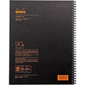 Rhodia 191301C Notizbuch Schwarz | A4+ kariert, perforiert, 80 Blatt, 90g/m²
