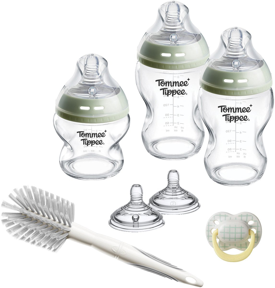 Tommee Tippee Glass Natural Start Babyflasche Starter-Set – 150 ml & 250 ml | Ab Geburt