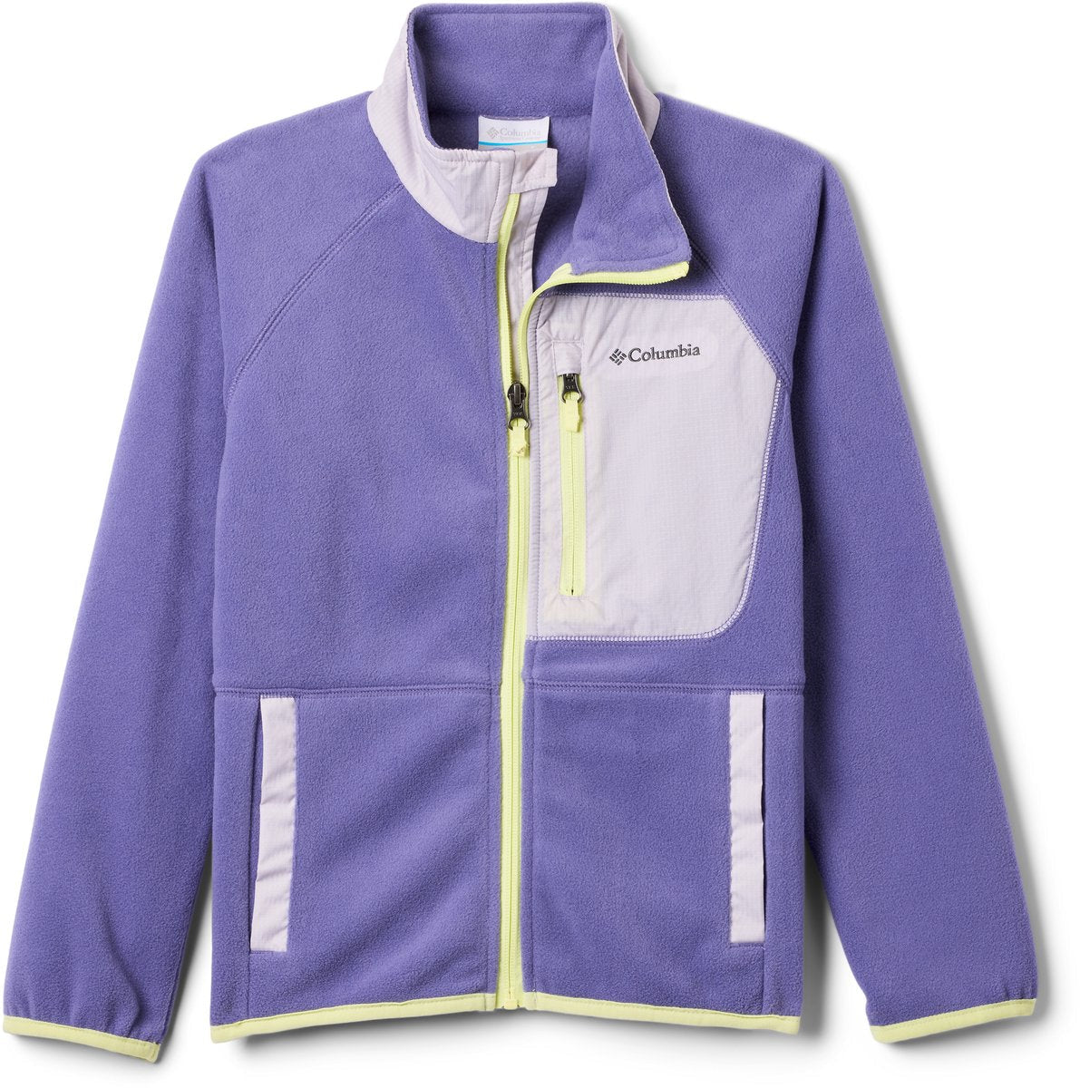 Columbia Fast Trek™ V Kinder-Outdoorsweater mit Vollreißverschluss – Stormwatch / Lavender Pearl
