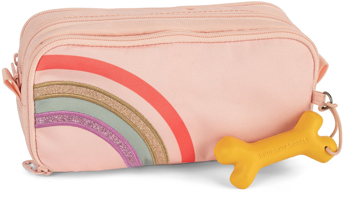 Stones And Bones Rowan 2.0 Federmäppchen Kinder | 3 Fächer, Rainbow Blossom Design