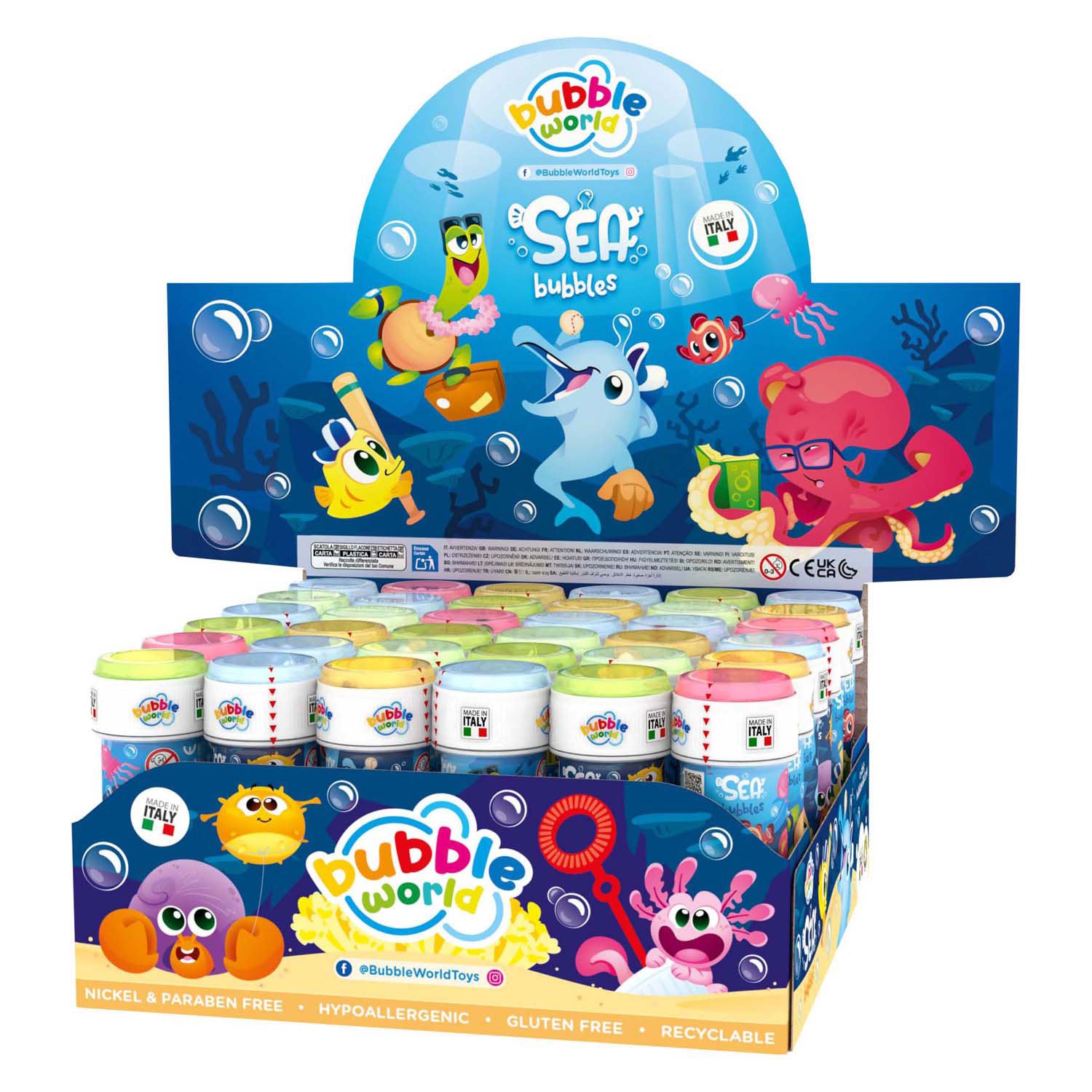Seifenblasen-Set Meerestiere | 36 x 60 ml | Kinder Sommerspaß