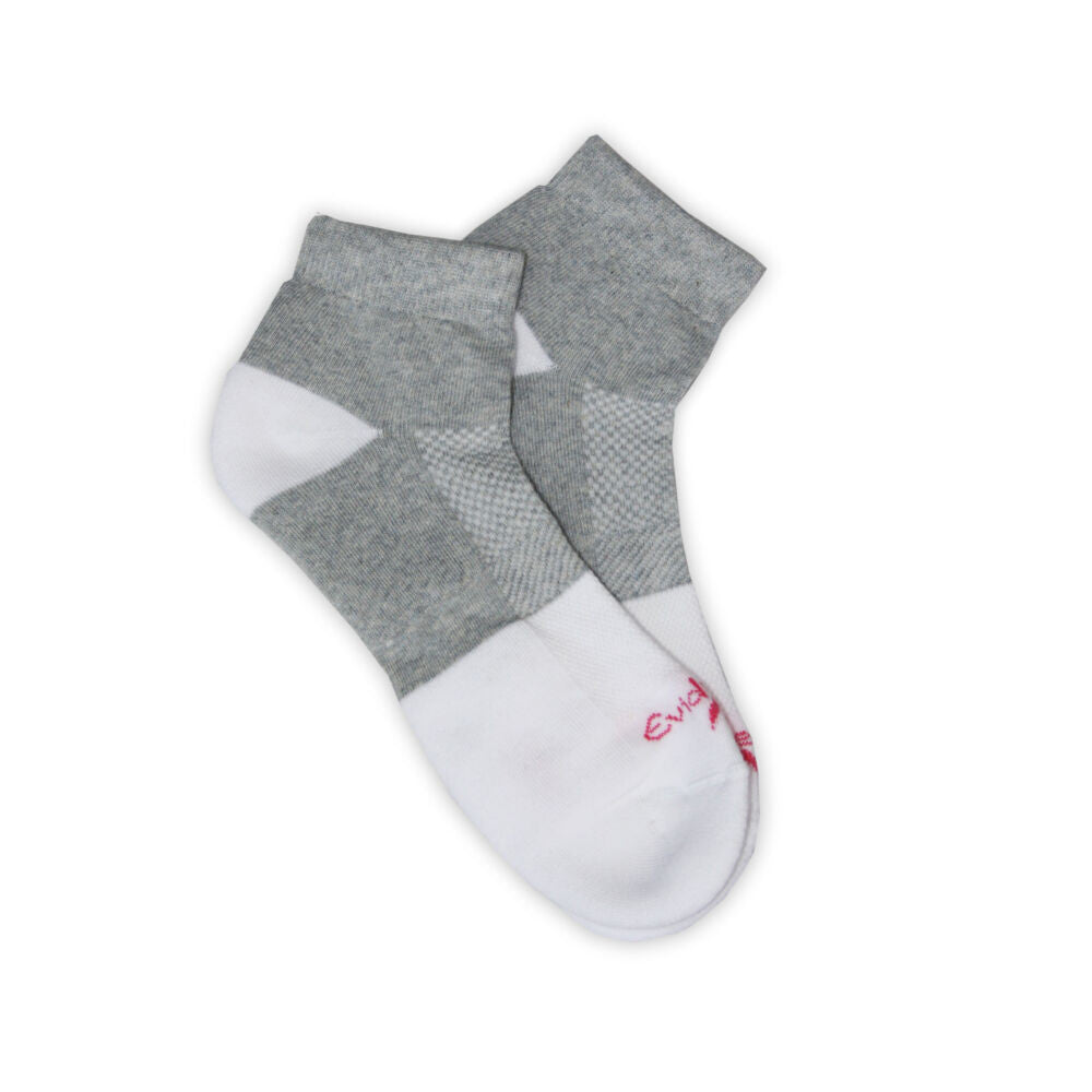 Damen Baumwoll-Laufsocken – Weiß/Grau – Gr. 35–38