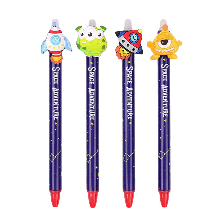 Itotal Radierbarer Kugelschreiber Space Adventure | Löschbarer Stift für Kinder, 14cm