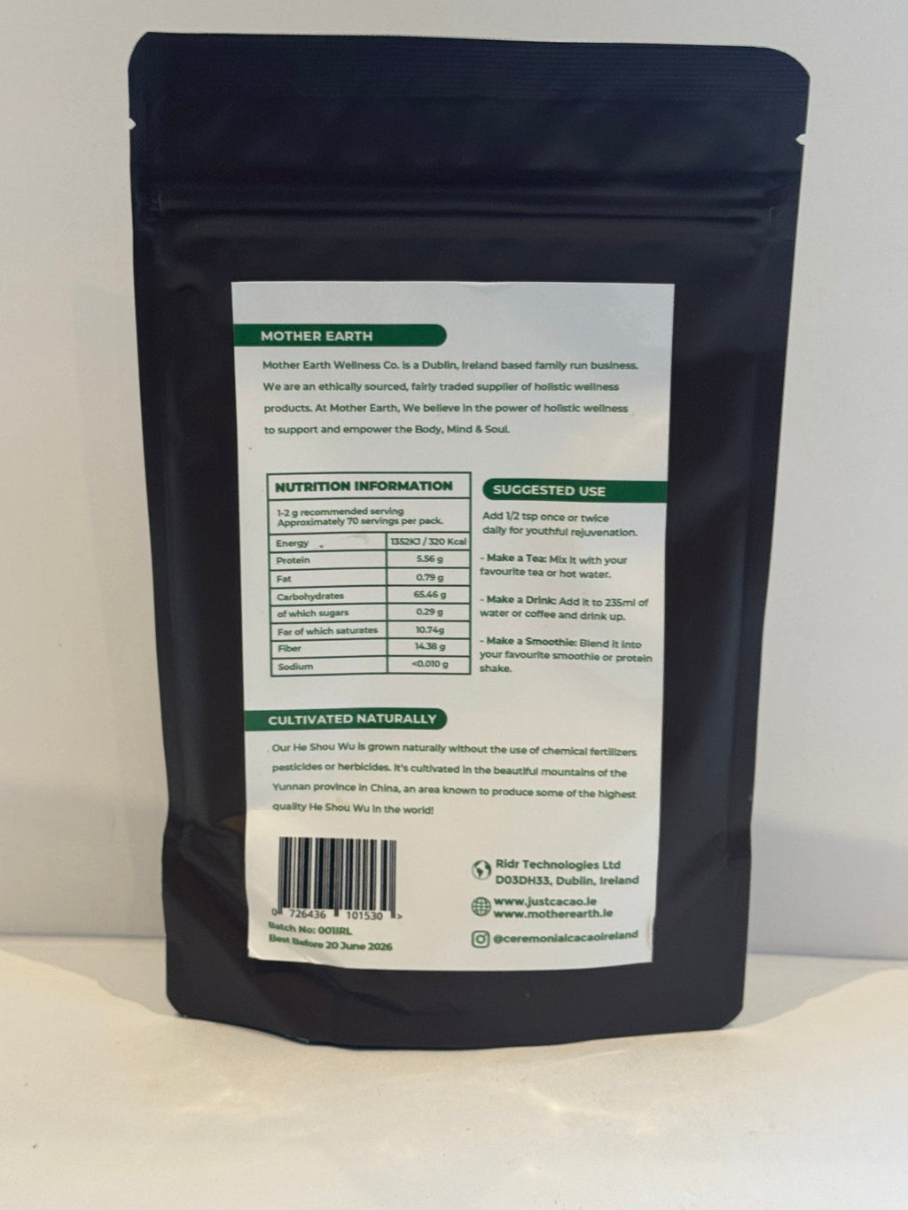 Mother Earth He Shou Wu Pulver (70g)