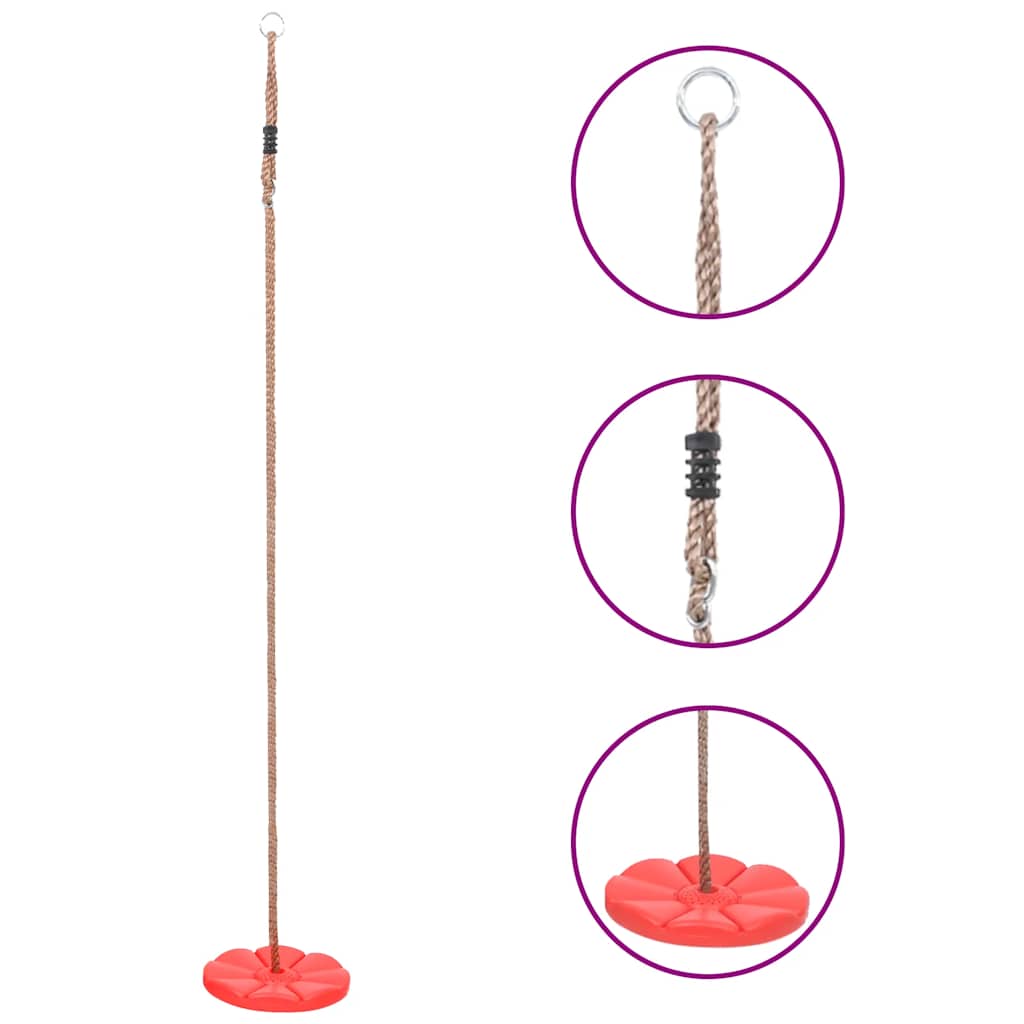 Vidaxl disc swing 200 cm red