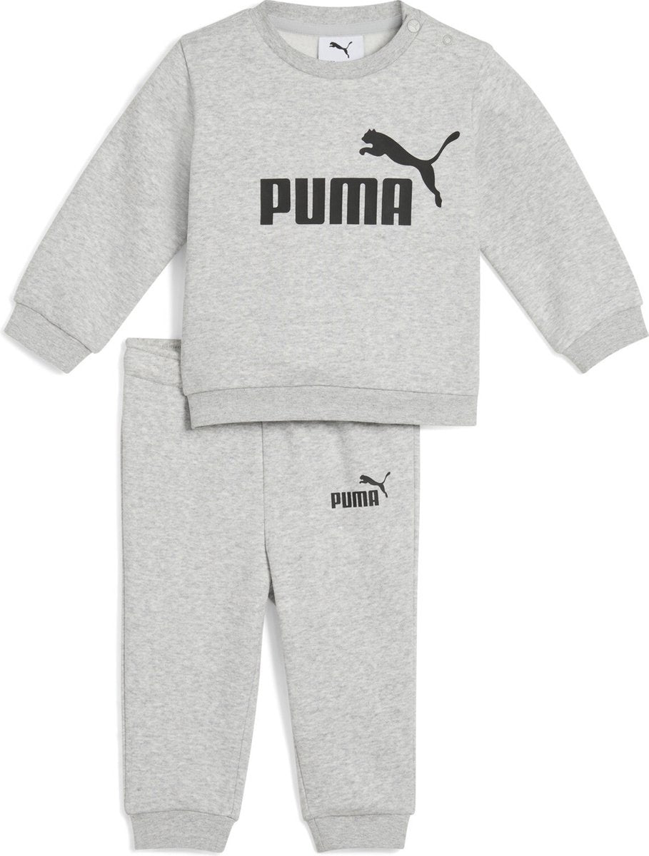 PUMA minicats ess crew set fl inf unisex trainingspak - light gray heather-0
