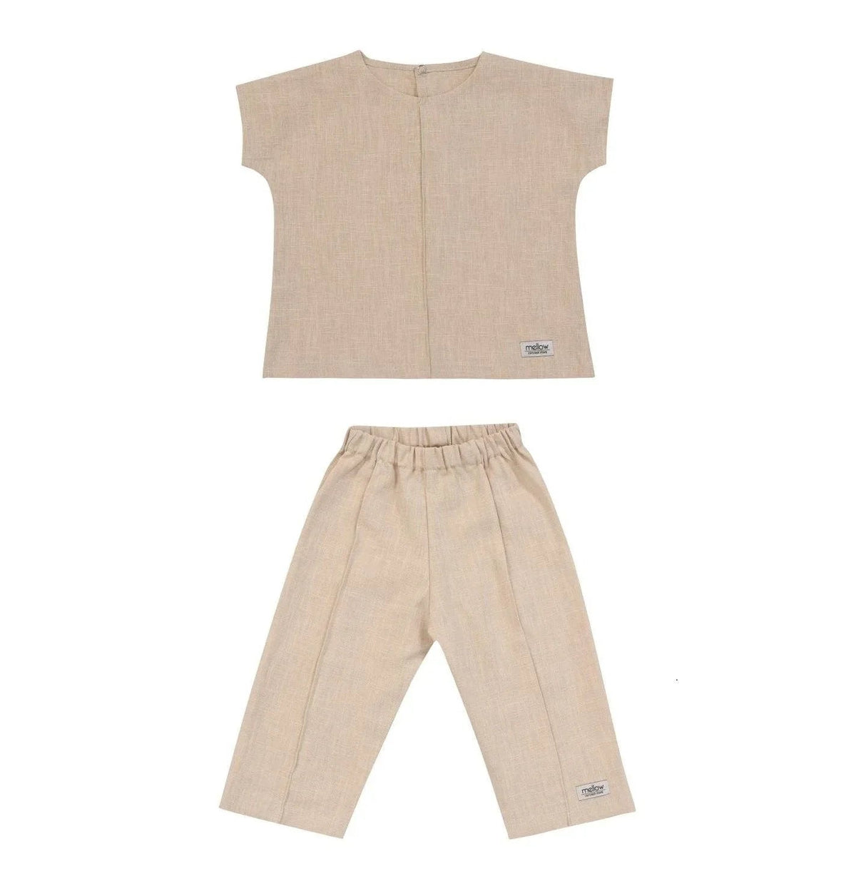 Ramie Baby- &amp; Kinderkleidungsset – Beige | MellowConceptStore