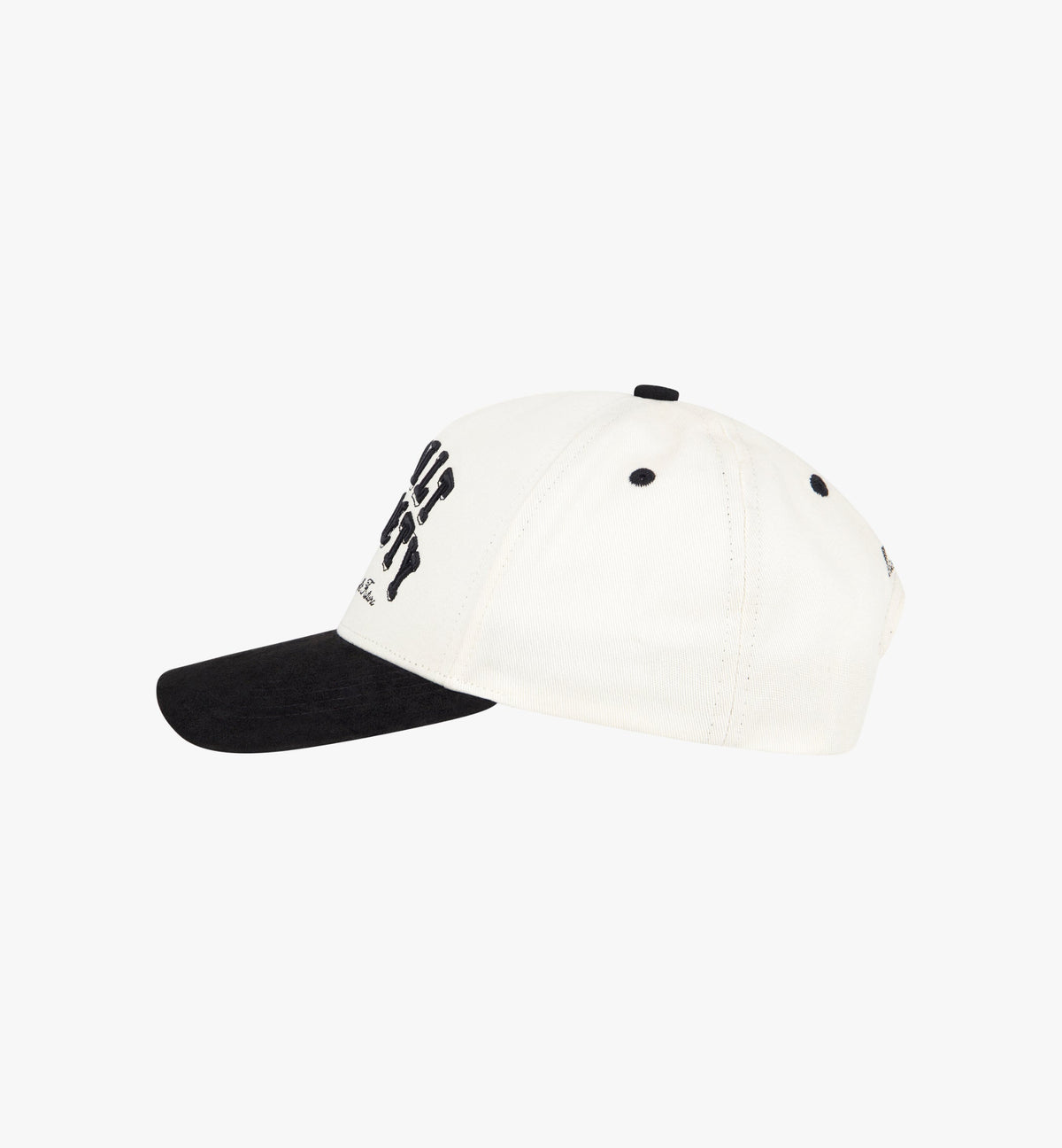 Spoilt Society Vision II Cap in Schwarz und Creme mit 3D-Stickerei