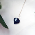 Blue Goldstone Herz-Halskette – 925 Sterlingsilber Anhänger | nlanlaVictory Oyé Collection