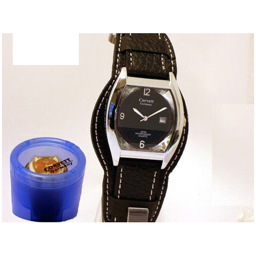 Corvett CVT-213 Herrenuhr mit Lederarmband und Datumsanzeige