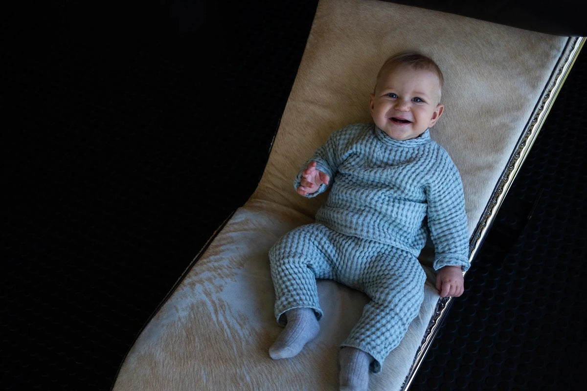 Leinen Baby- &amp; Kinderkleidungsset – Blau | MellowConceptStore
