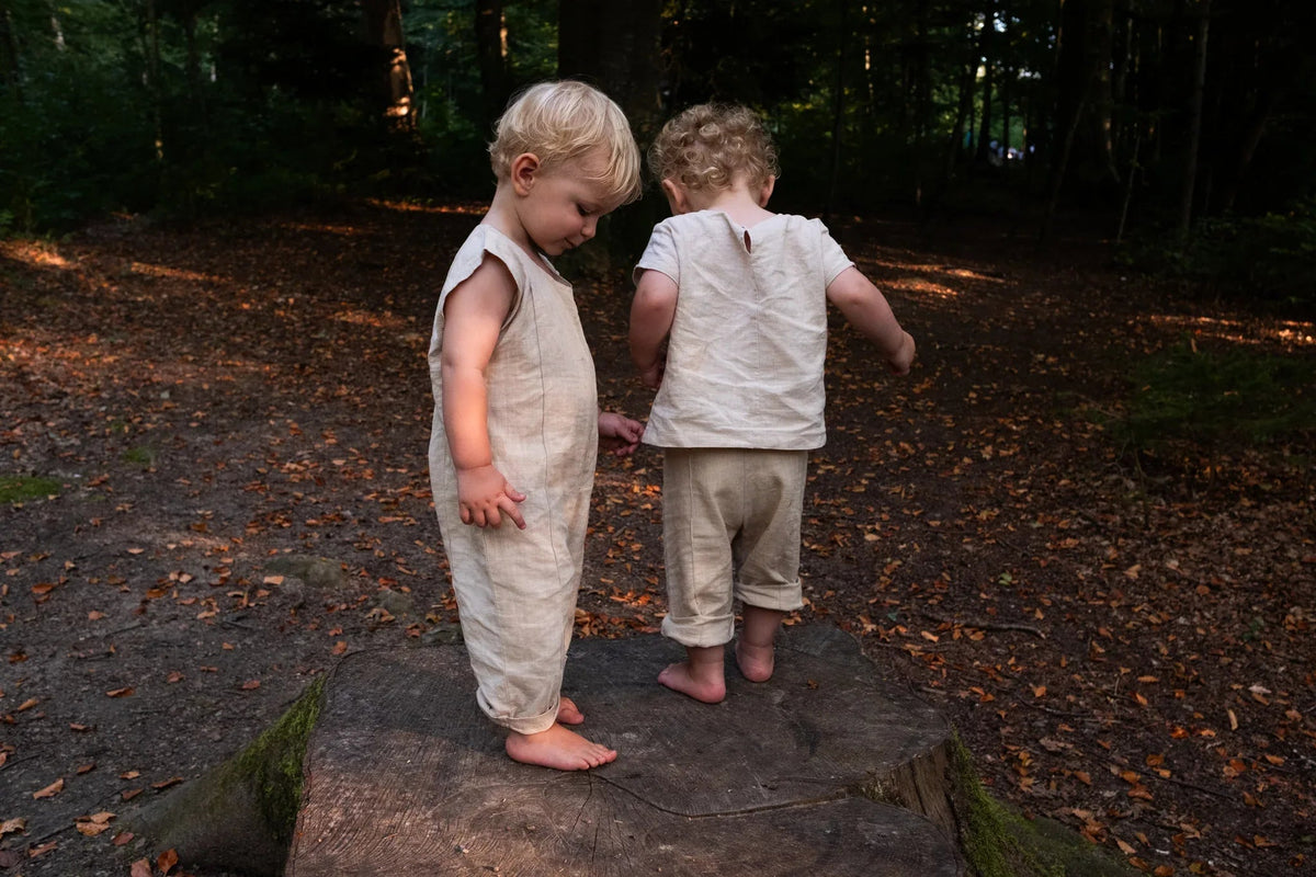 Ramie Baby- &amp; Kinderkleidungsset – Beige | MellowConceptStore