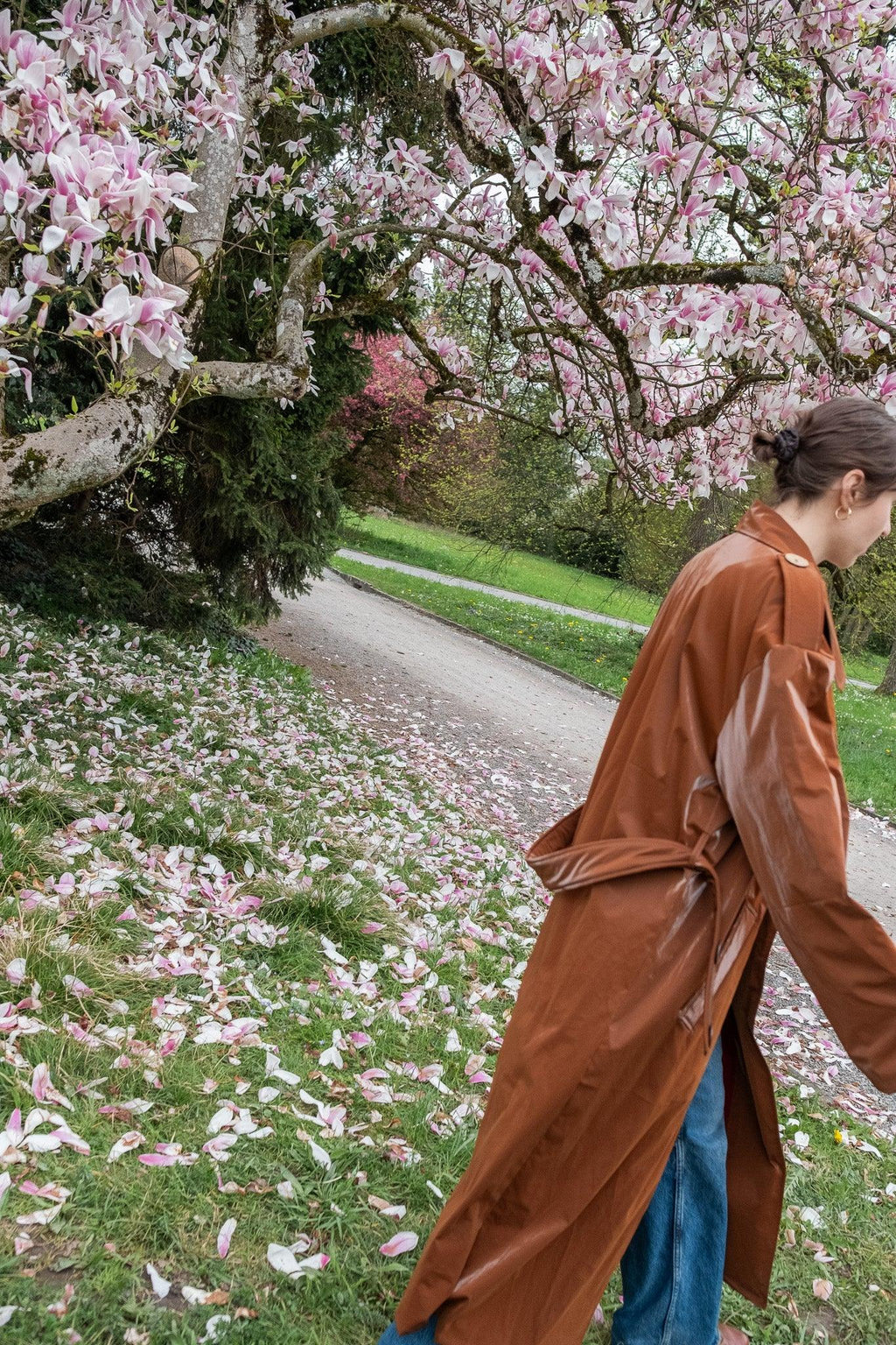 Trenchcoat Schokoladenbraun | 100% Baumwolle | Damen Oversized