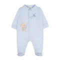 Baby Wickelstrampler Hellblau mit Bärchen & Drachen | NANAN – Verspielt & Weich