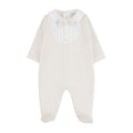 Baby Strampler Off-White mit Latz & Schleife | NANAN – Festlich & Zart