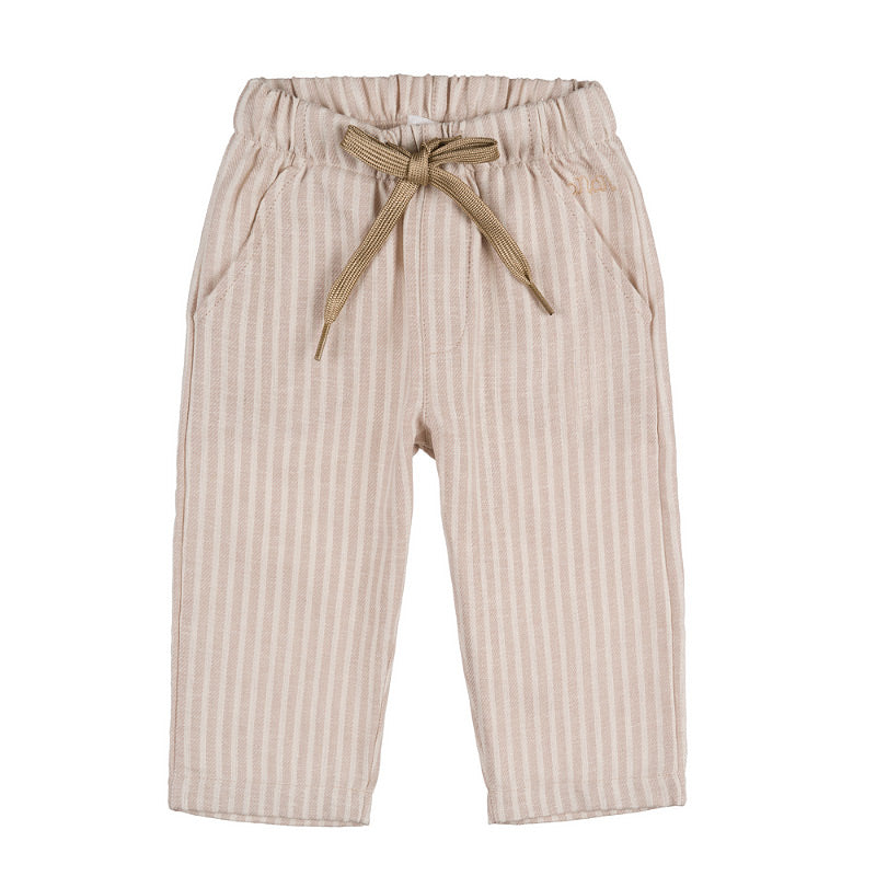 Kinder Leinenhose Beige mit Umschlag | NANAN – Leicht, Edel & Sommerlich