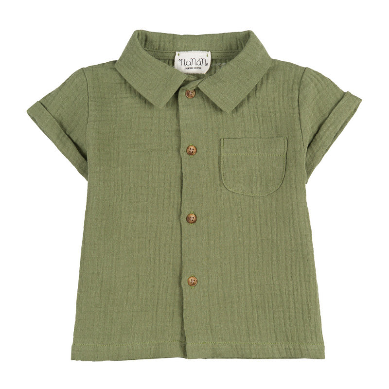 Kinder Set Hemd & Shorts Grün Bio-Baumwolle | NANAN – Nachhaltig & Stylisch