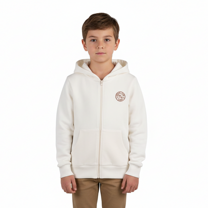 Kapuzenpullover Cremeweiß mit Zip – NANAN