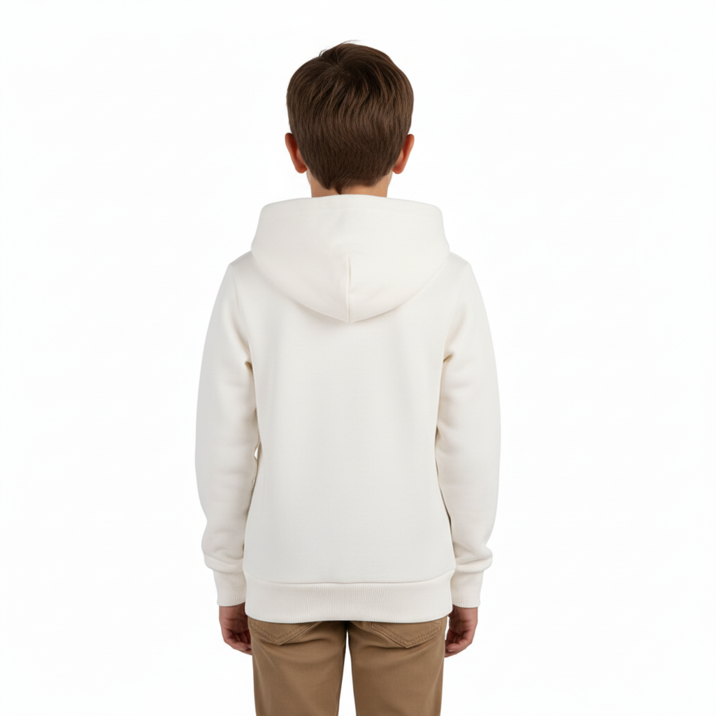 Kapuzenpullover Cremeweiß mit Zip – NANAN