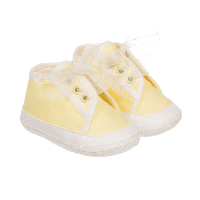 Baby Sneaker Gelb mit Schleife | NANAN Made in Italy – Verspielt & Bunt