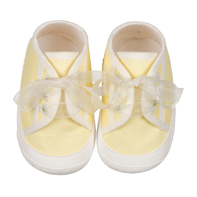 Baby Sneaker Gelb mit Schleife | NANAN Made in Italy – Verspielt & Bunt