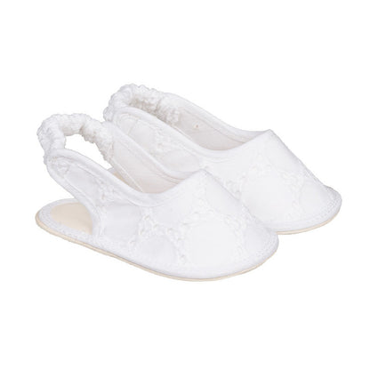 Baby Slingback Weiß Lochstickerei | NANAN – Made in Italy | Festlich &amp; Leicht