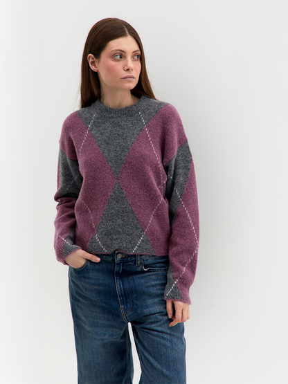 Fabia Rautenmuster-Pullover – Tenné