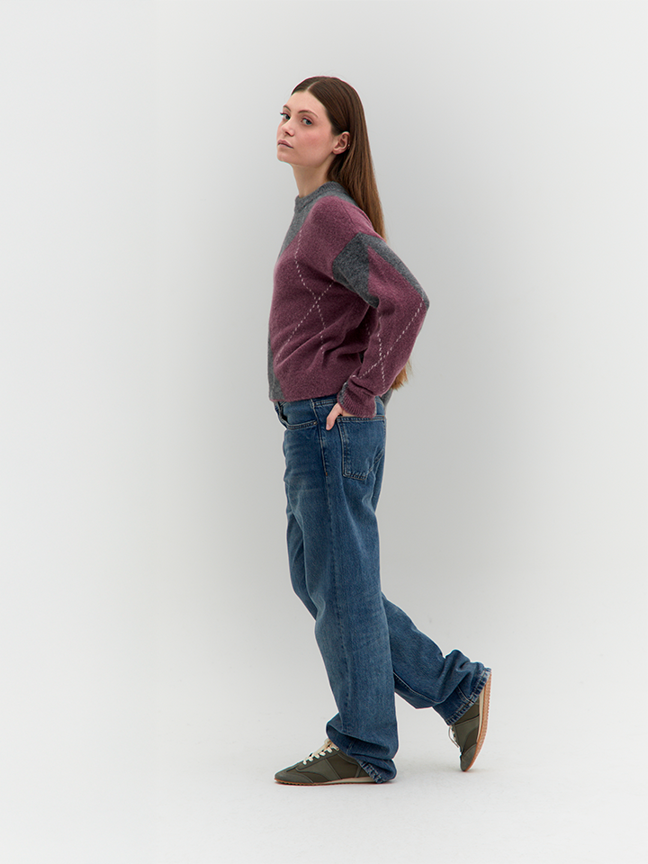 Fabia Rautenmuster-Pullover – Tenné