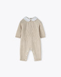 Baby Strampler Beige Kaschmir-Mix mit Kragen | NANAN – Luxuriös, Weich & Unisex