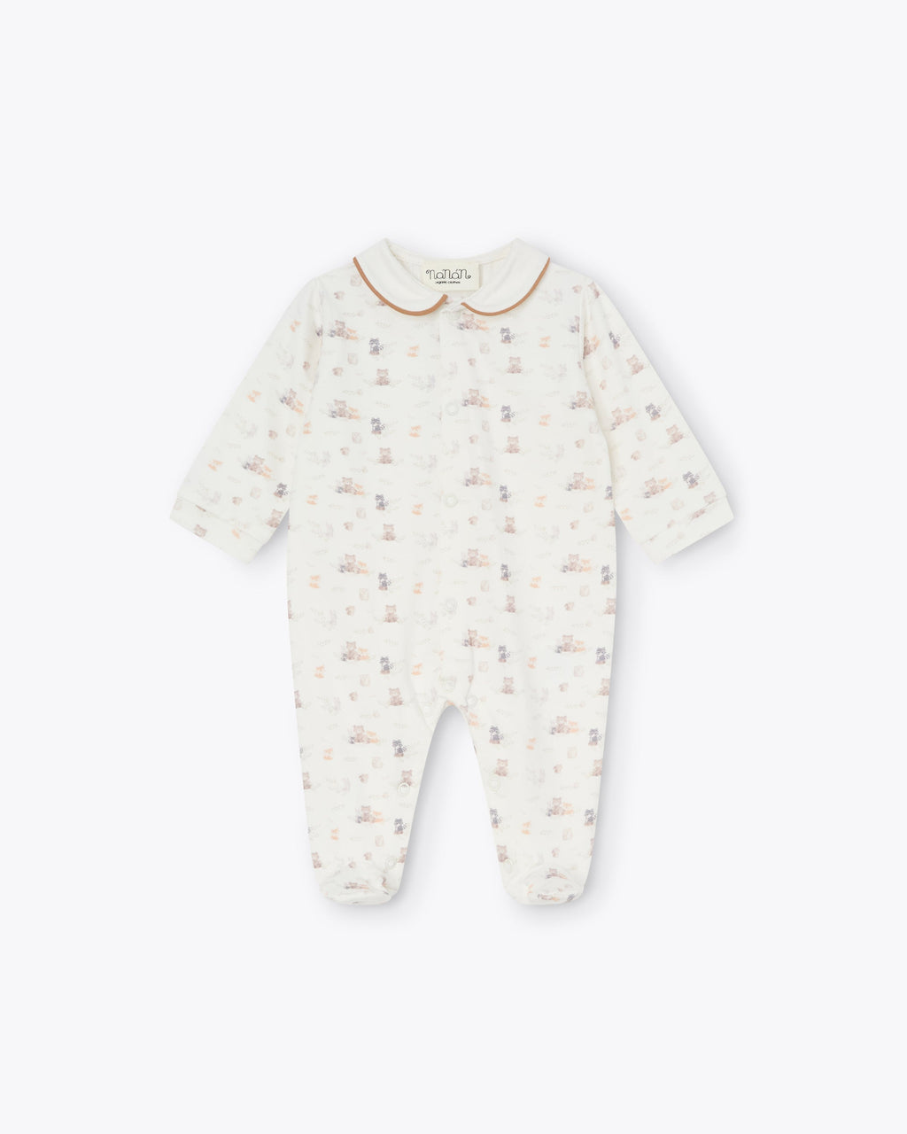 Baby Wickelstrampler Jersey Süßer Wald mit Waldtieren | NANAN – Verspielt & Poetisch