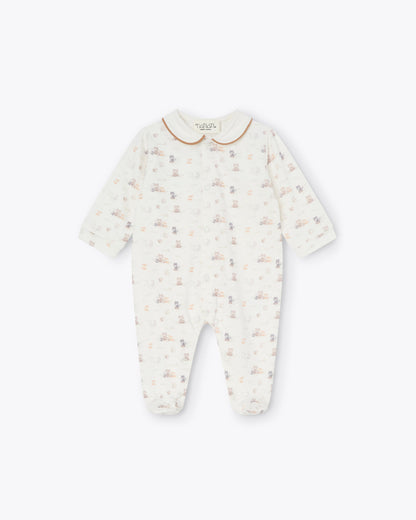Baby Wickelstrampler Jersey Süßer Wald mit Waldtieren | NANAN – Verspielt &amp; Poetisch
