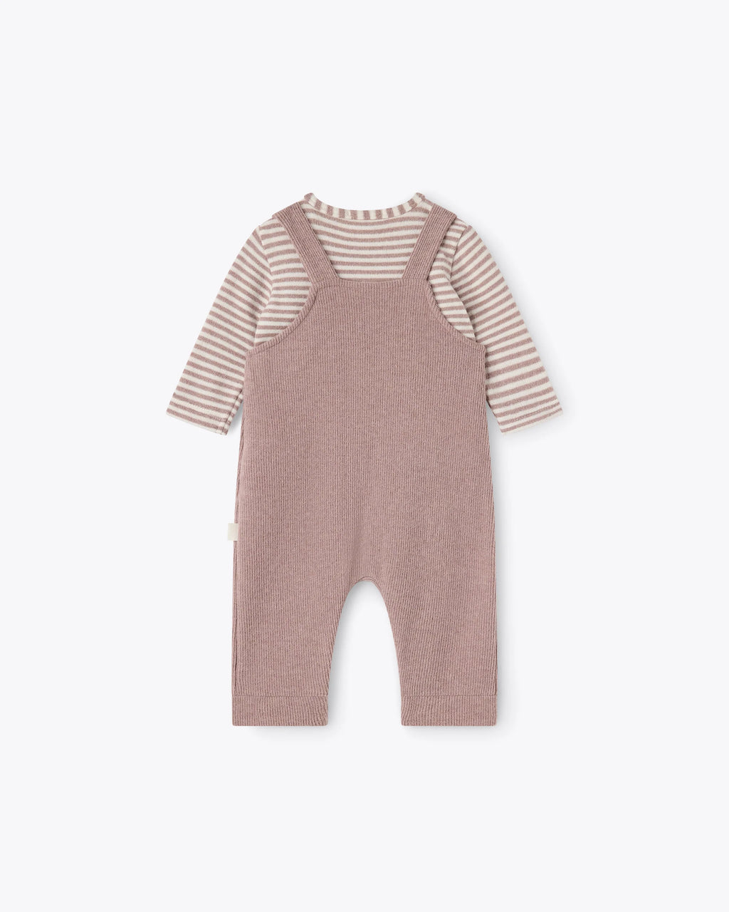 Baby Set 2-teilig Beige | NANAN – Gestreiftes T-Shirt & Latzhose | Unisex