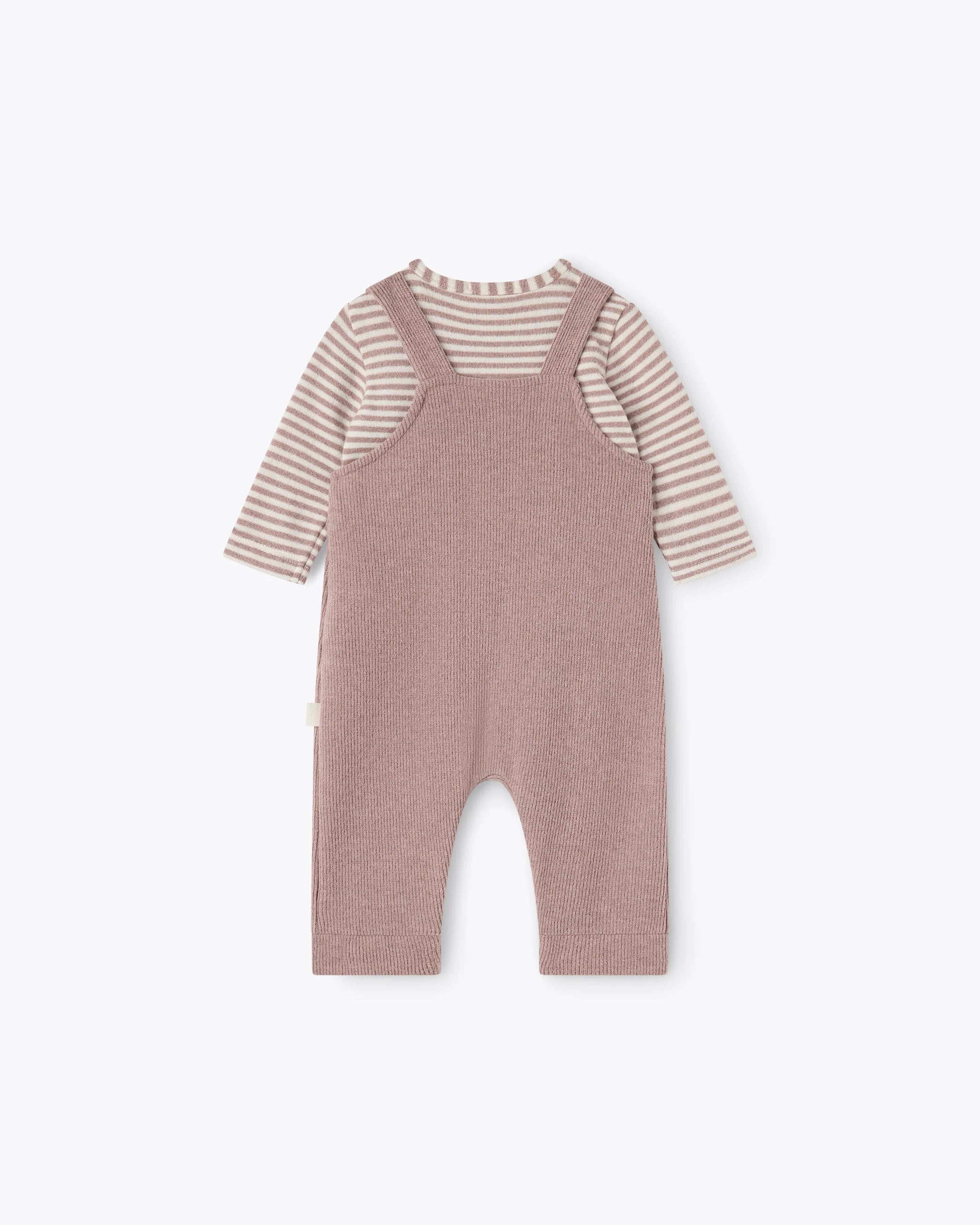 Baby Set 2-teilig Beige | NANAN – Gestreiftes T-Shirt & Latzhose | Unisex