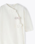 Baby Strampler Elfenbein Chenille mit Schleifen | NANAN – Kuschelig, Zart & Verspielt
