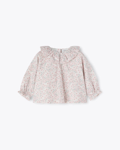 Kinder Bluse Rosa Blumenmuster | NANAN – Romantisch, Leicht &amp; Vielseitig
